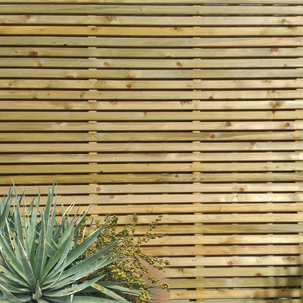 Slatted Wooden Fence Panel Ideas Contemporary Garden UK