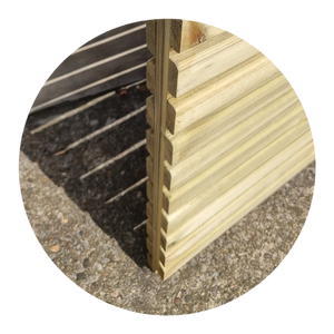 Tempo Plus Double Sided Slatted Fence Panels 1800mm