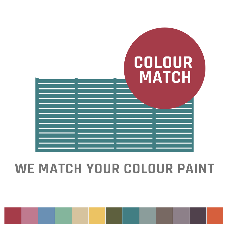 Colour Match Painted Slatted Fence Panels