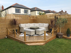 Garden Slatted Fence Panels - 1200mm Width