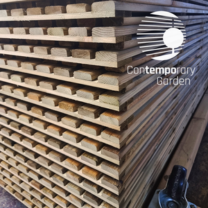 Tempo Slatted Fence Panels - 1800mm Width - Contemporary Garden