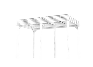 Painted Garden Pergola 3.0m